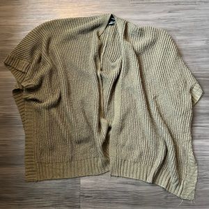 Olive green short sleeve cardigan